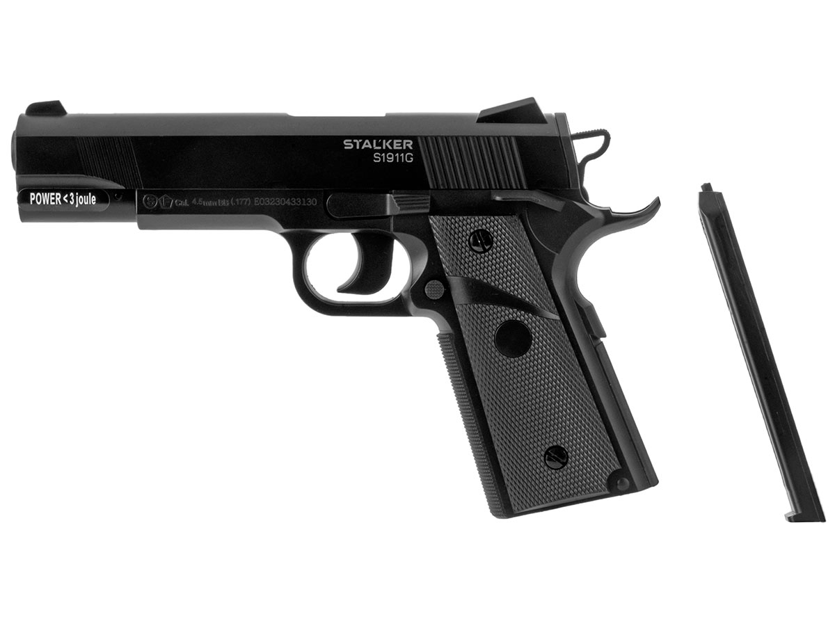 Пистолет пневм Stalker S 1911G (Colt 1911)  4,5 пластик черный 12г СО2