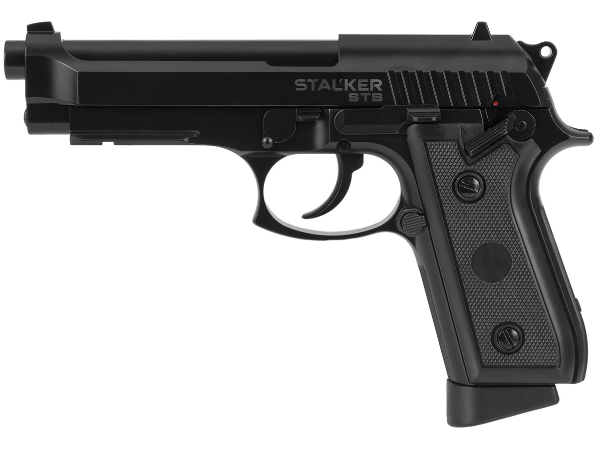 Пистолет пневм Stalker STB (Taures) RT92/Beretta к 4,5 металл,автоогонь,магаз.19 шариков,черный