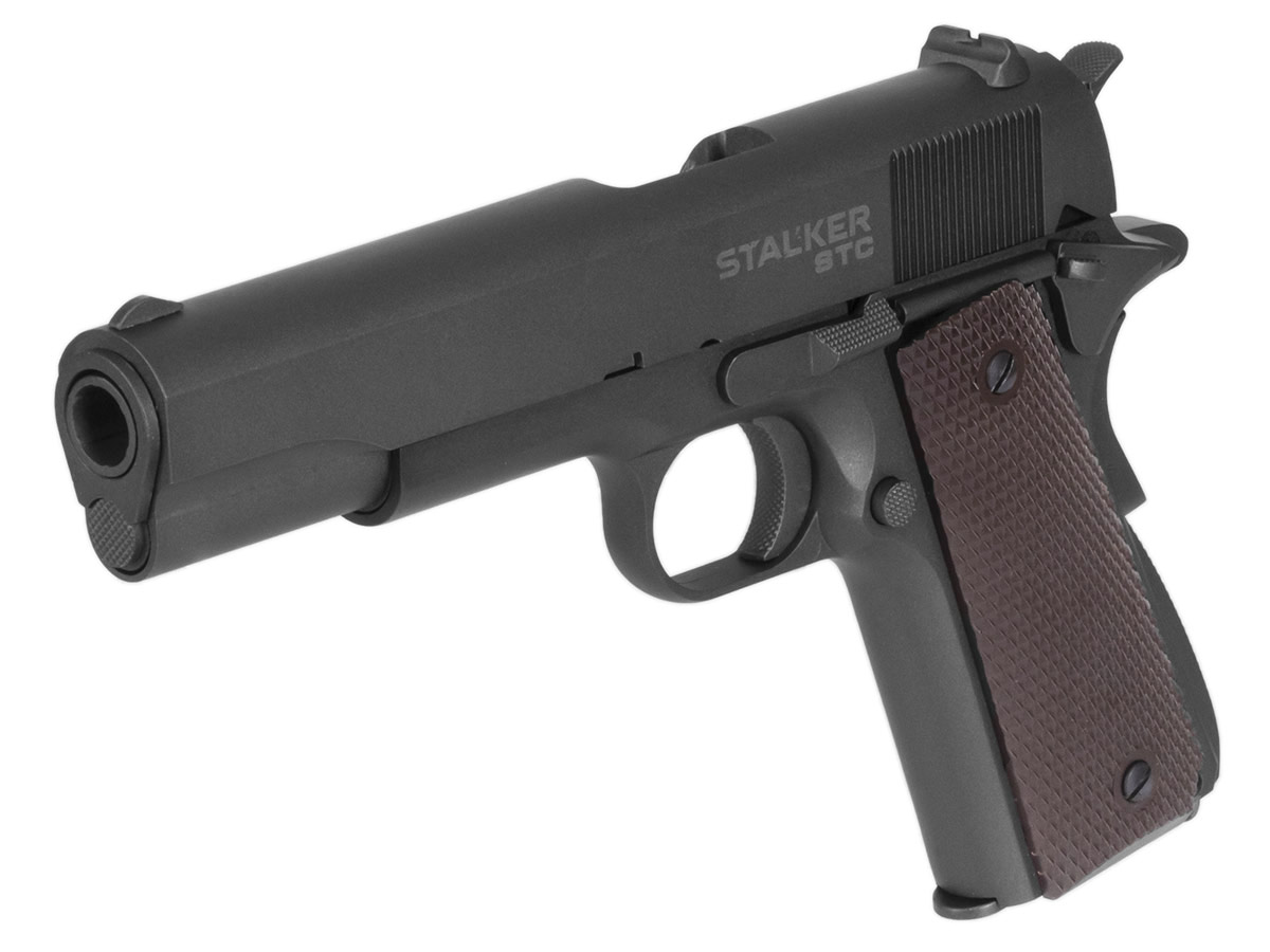 Пистолет пневм Stalker STC (Colt 1911A1) к 4,5 металл,Hop+Up.Browback,черный.магазин 17 шариков,серы